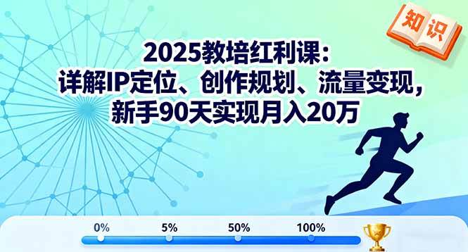 (10.5)【趋势洞察】抢占2025教培新红利:IP定位与流量变现系统,助力新手90天达成月入20w+目标。