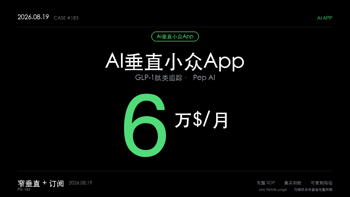 「AI垂直小众App赚钱SOP拆解:22岁创始人靠