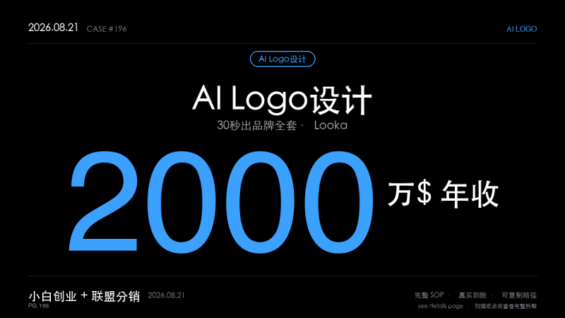 「AI Logo设计赚钱SOP拆解：靠