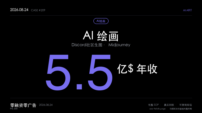 「AI绘画赚钱SOP拆解：零融资不投广告靠Discord社区把Midjourney做到年入5-6亿美元（社区即产品+订阅付费+审美护城河3步法）」-格赚 | AI赚钱案例库 - 一人公司赚钱模式与AI副业项目实操