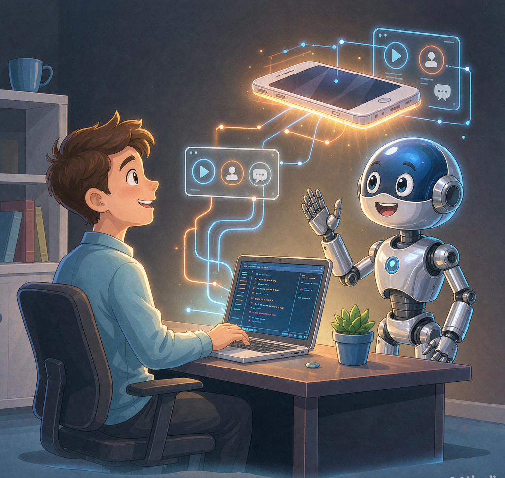 图 1:AI 把普通人的想法变成可上线的小程序